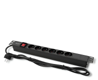 Qoltec Listwa zasilająca PDU do RACK 19'' 1U 16A  6xFRENCH  2m - 1329980 - zdjęcie 1